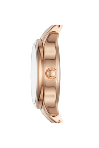 Montre à quartz en acier Modern Sophisticate Fossil - Doré rose
