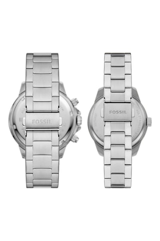 Coffret 2 montres à quartz en acier Bannon - Argenté