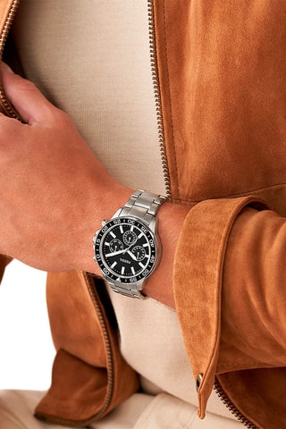 Coffret 2 montres à quartz en acier Bannon - Argenté