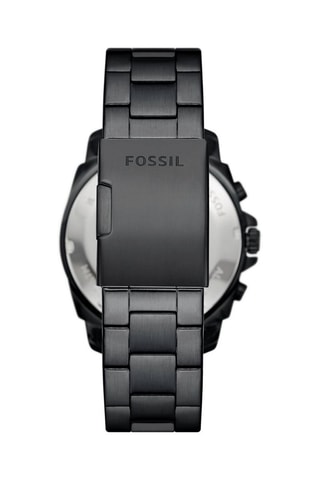 Montre à quartz en acier - Chronographe - Noir et doré