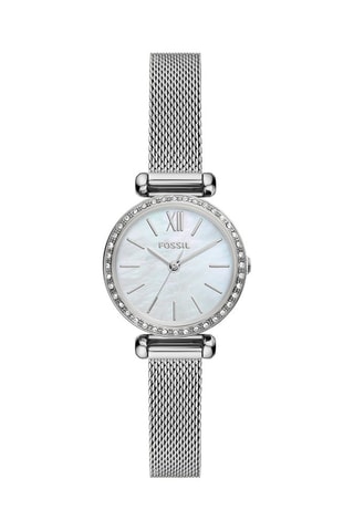 Montre à quartz en acier - Argenté et blanc