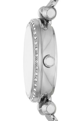 Montre à quartz en acier - Argenté et blanc