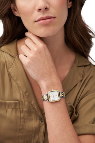 Montre à quartz en acier - Argenté et doré
