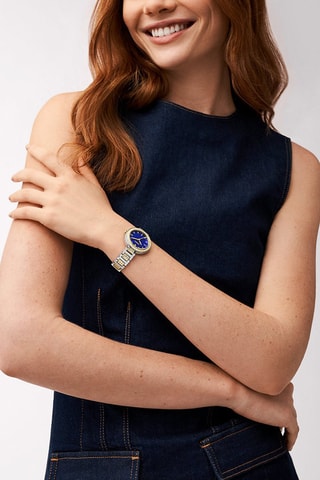 Montre à quartz en acier - Argenté et doré