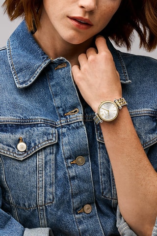 Montre à quartz en acier - Argenté et doré