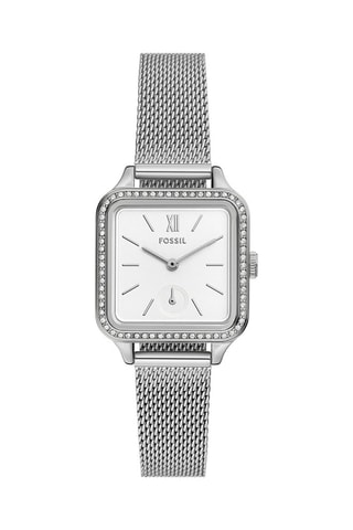 Montre à quartz en acier - Argenté et blanc