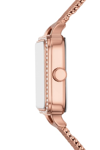Montre à quartz en acier - Doré rose et blanc
