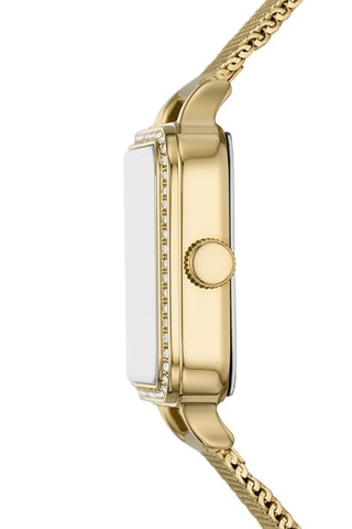 Montre à quartz en acier - Doré et blanc