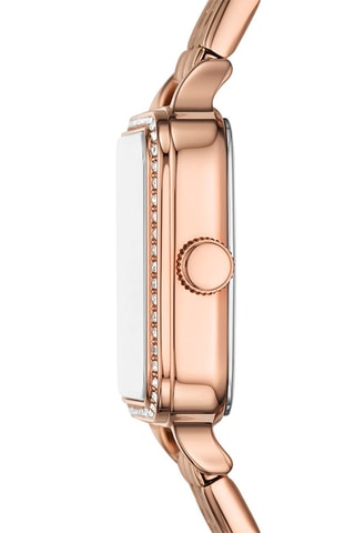 Montre à quartz en acier - Doré rose et blanc