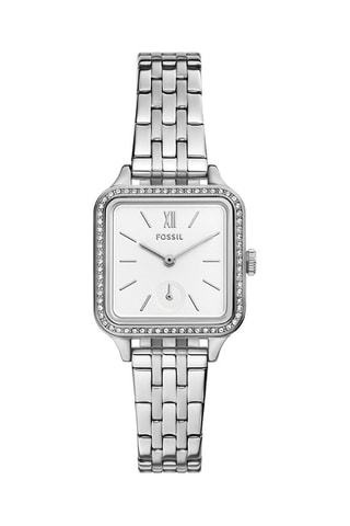 Montre à quartz en acier - Argenté et blanc