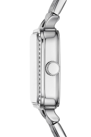 Montre à quartz en acier - Argenté et blanc