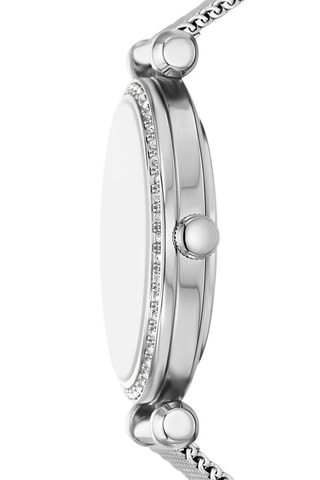 Montre à quartz en acier - Argenté et blanc