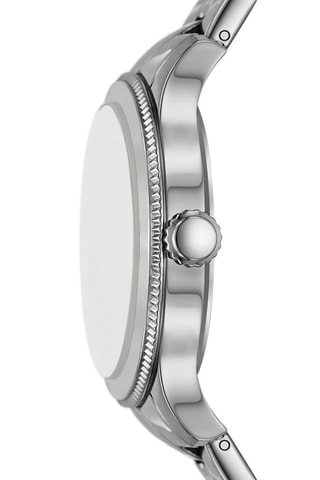 Montre à quartz en acier - Argenté et blanc
