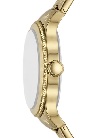 Montre à quartz en acier - Doré et blanc