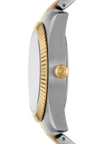 Montre à quartz en acier - Argenté et doré