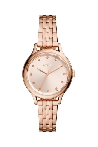 Montre à quartz en acier - Doré rose