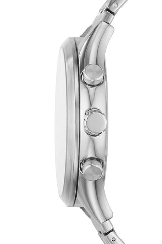 Montre à quartz en acier - Argenté et blanc