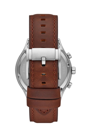 Montre à quartz en cuir - Marron et vert