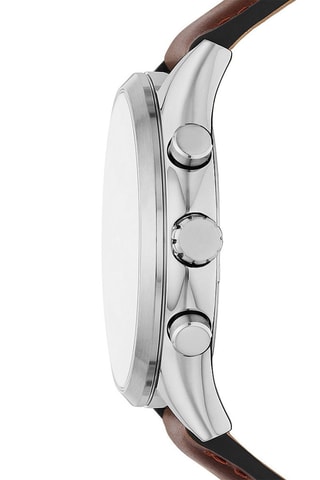 Montre à quartz en cuir - Marron et vert