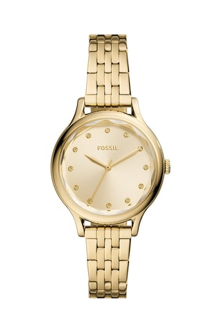 Montre à quartz en acier - Doré