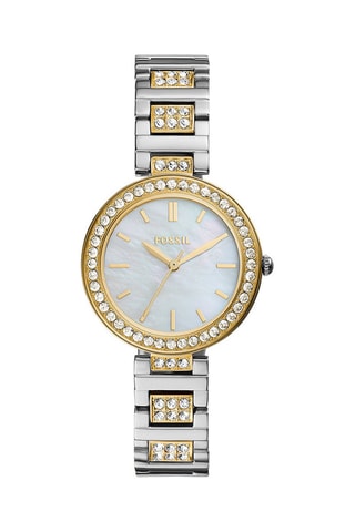 Montre à quartz en acier - Doré, argenté et blanc