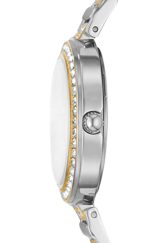 Montre à quartz en acier - Doré, argenté et blanc