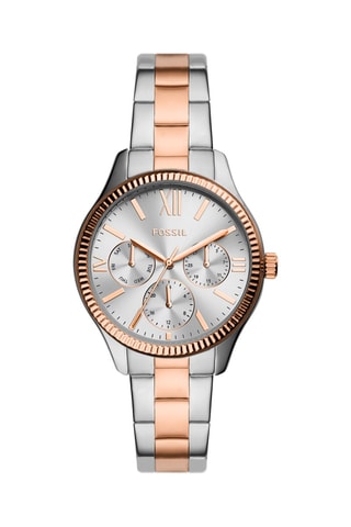 Montre à quartz en acier Rye - Argenté et doré rose