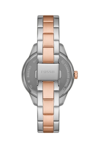 Montre à quartz en acier Rye - Argenté et doré rose