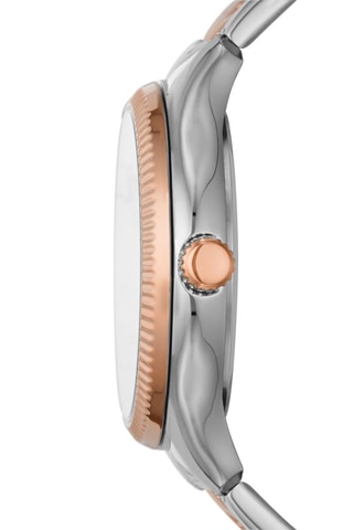 Montre à quartz en acier Rye - Argenté et doré rose