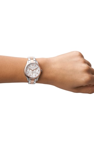 Montre à quartz en acier Rye - Argenté et doré rose