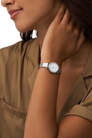 Montre à quartz en acier et nacre Tillie Mini