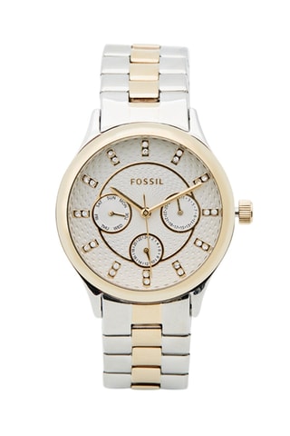 Montre à quartz en acier Modern Sophisticate - Argenté et doré 