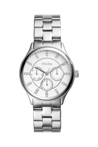 Montre à quartz en acier Modern Sophisticate - Argenté et blanc