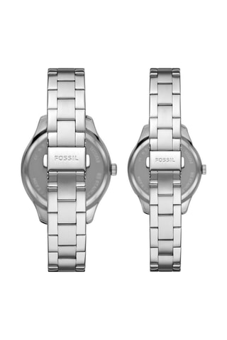Coffret 2 montres à quartz en acier Rye - Argenté et noir