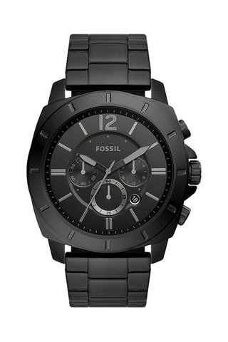 Montre à quartz en acier Privateer - Chronographe - Noir