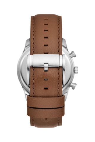 Montre à quartz en cuir Sullivan - Tachymètre - Camel et bleu foncé