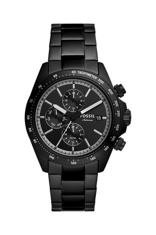 Montre à quartz en acier Autocross - Tachymètre - Noir et gris clair