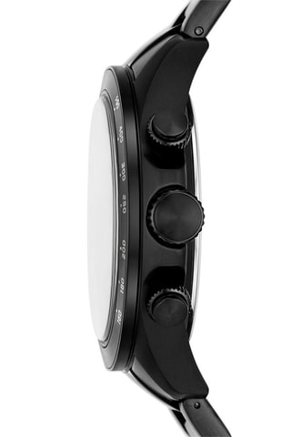 Montre à quartz en acier Autocross - Tachymètre - Noir et gris clair