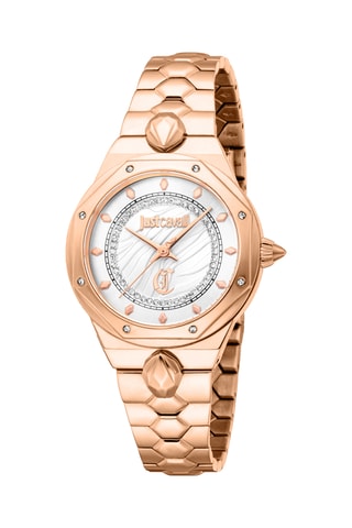 Montre à quartz en acier et cristaux tchèques Stilo - Doré rose et argenté
