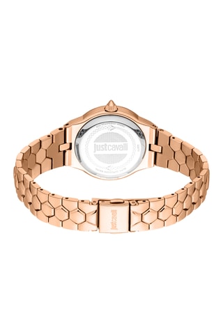 Montre à quartz en acier et cristaux tchèques Stilo - Doré rose et argenté