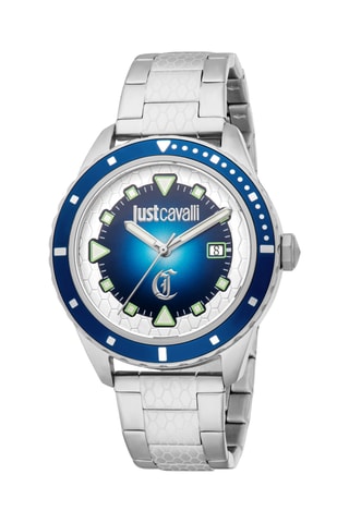 Montre à quartz en acier Sogno - Argenté et bleu