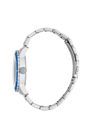 Montre à quartz en acier Sogno - Argenté et bleu