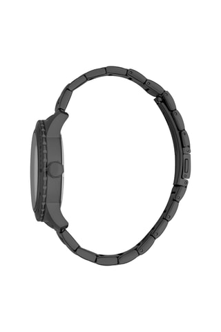 Montre à quartz en acier Sogno - Noir et gris foncé