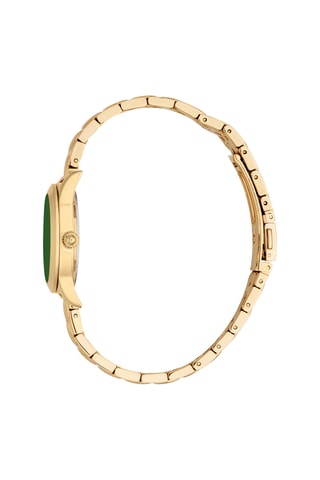Montre à quartz en acier et cristaux tchèques Aurora - Doré et vert foncé
