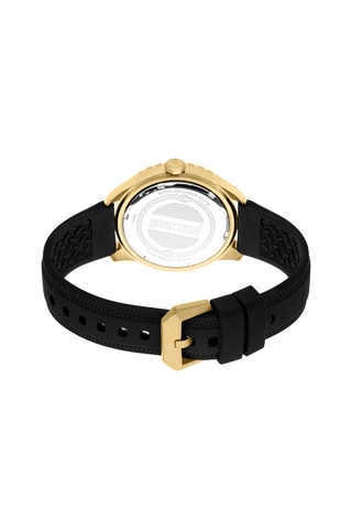 Montre à quartz en silicone Sogno - Noir et doré