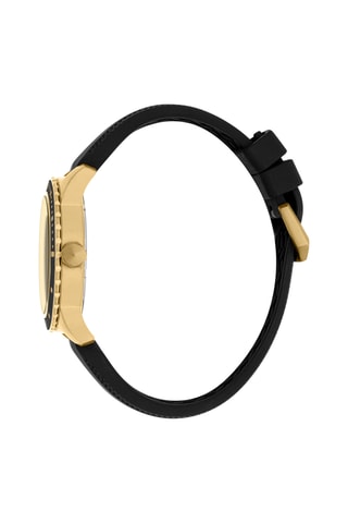 Montre à quartz en silicone Sogno - Noir et doré