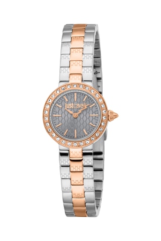 Montre à quartz en acier et cristaux tchèques Serenita - Doré rose et argenté