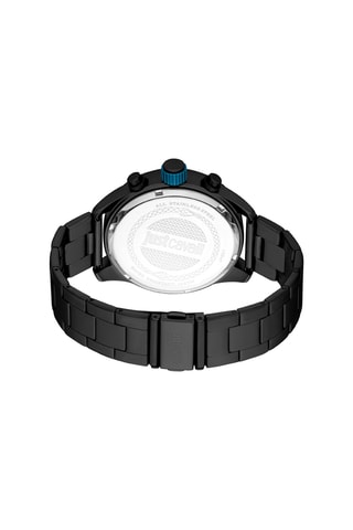 Montre à quartz en acier Cavaliere - Chronographe - Noir et bleu pétrole