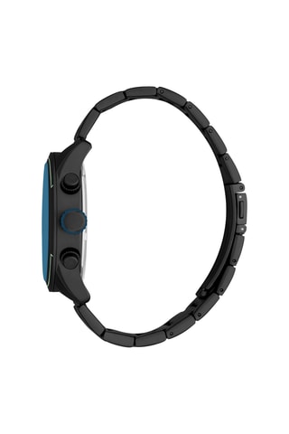 Montre à quartz en acier Cavaliere - Chronographe - Noir et bleu pétrole