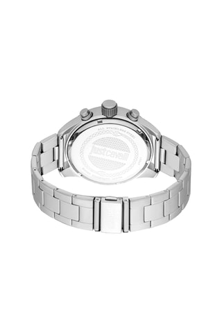 Montre à quartz en acier Cavaliere - Chronographe - Argenté et noir